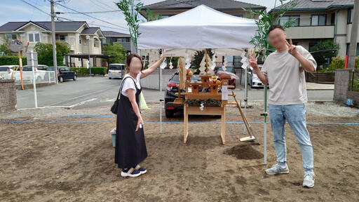 地鎮祭の様子