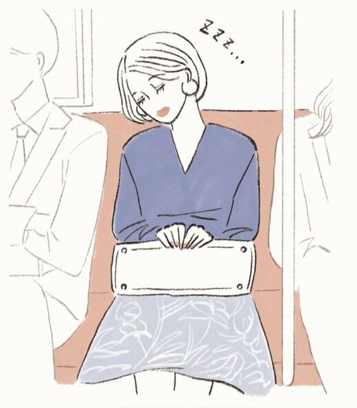 うたた寝する女性