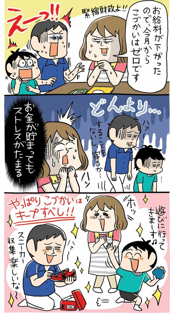 マンガ(3コマ)お小遣