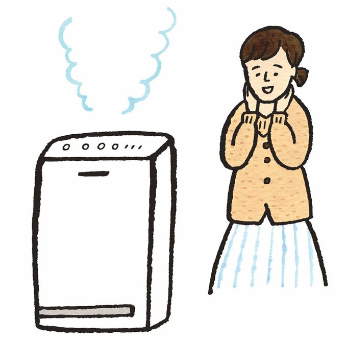 加湿器をつけると体感温度がアップ