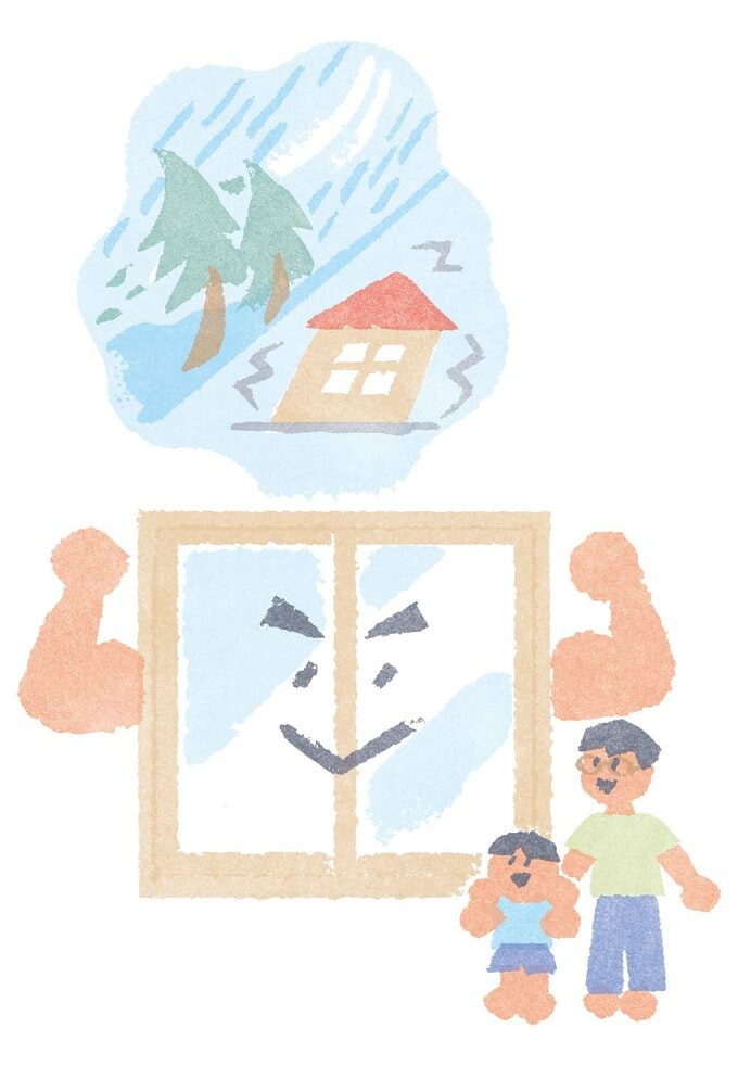 災害に強い窓