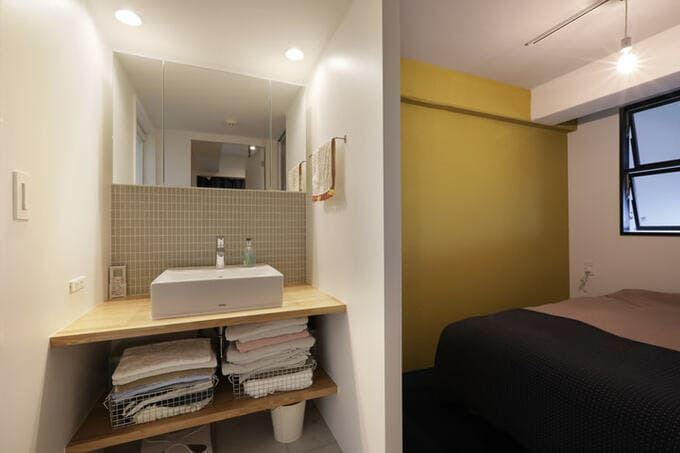 寝室とサニタリーが隣接