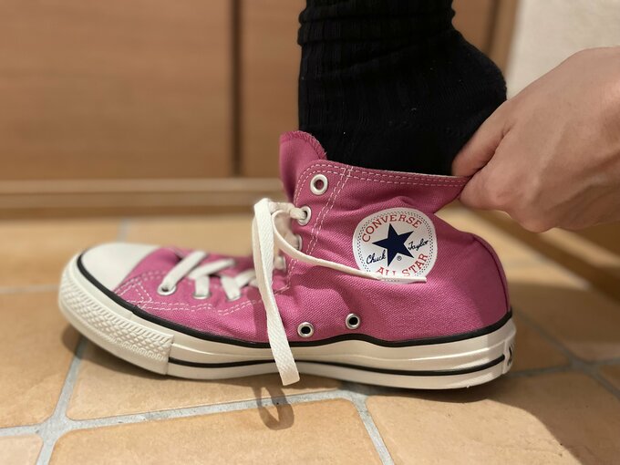 靴を履いている