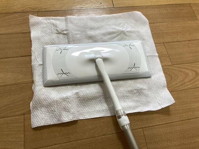 ワイパーの下におしぼり