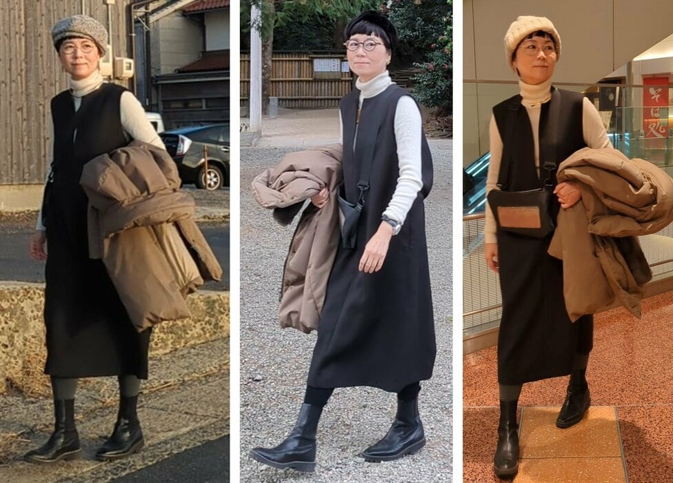 冬の旅行は「帽子＆メガネ」を活用して荷物をコンパクトに。同じ服でも印象激変、2泊3日のアレンジ術