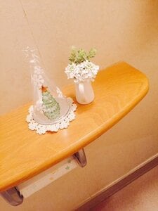 飾り棚や床面をちゃちゃっと掃除