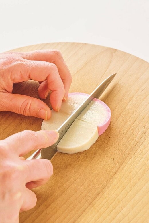 市松かまぼこの調理過程