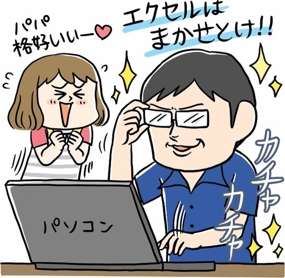 パパパソコンいじる