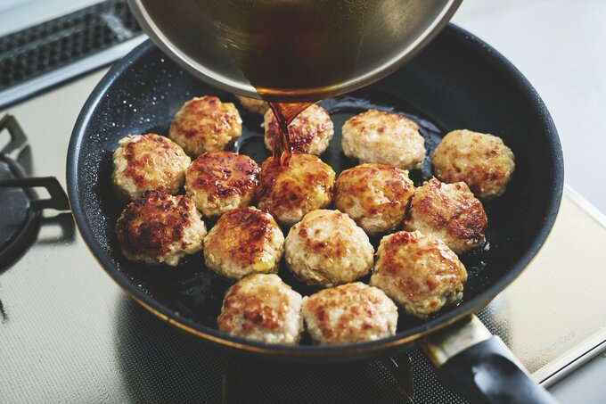 黄金比ダレで月見つくね