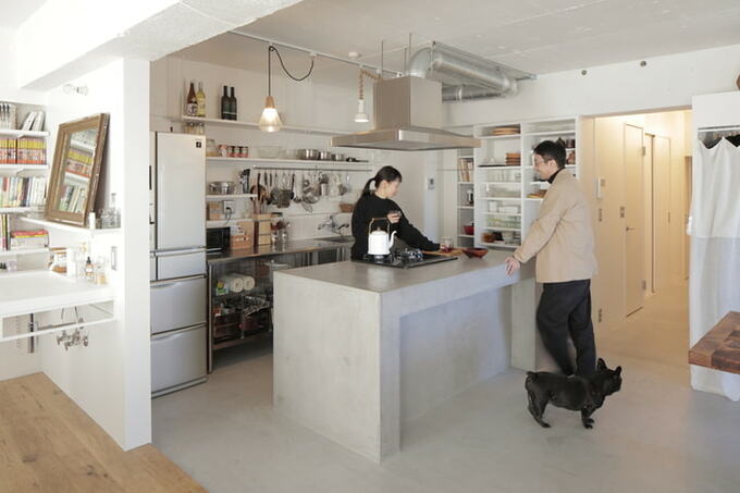 アイランド型のカウンター