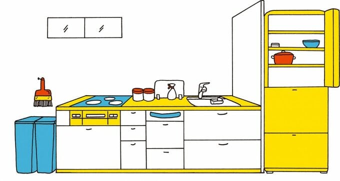 キッチンのイラスト