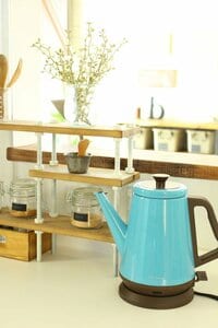 ブルーが映える電気ケトルがお気に入り