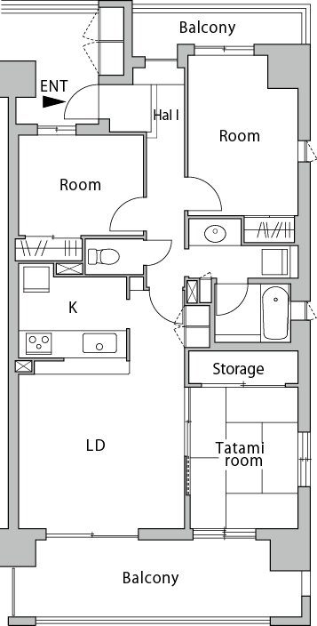 リノベーション前の間取図
