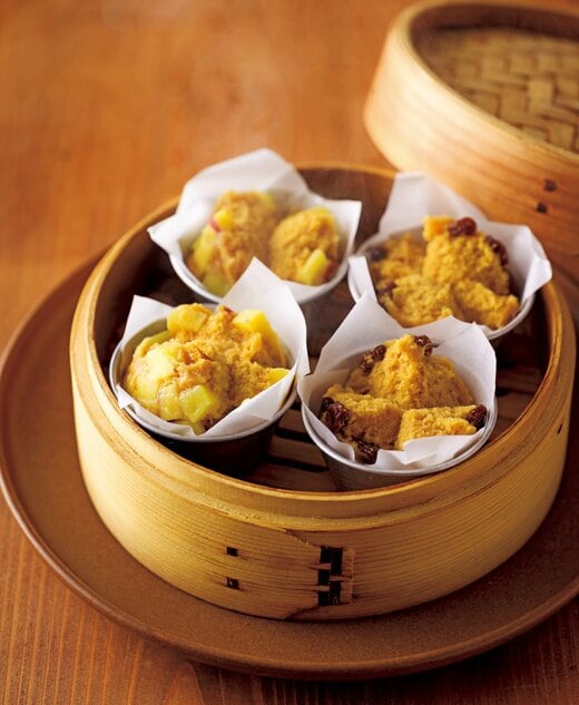 せいろで蒸した中華風の蒸しパン