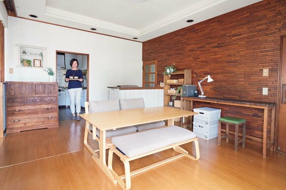 温かみのあるリビングダイニング