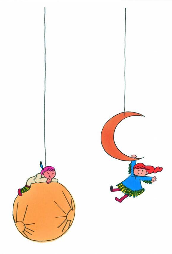 三日月と満月と子ども