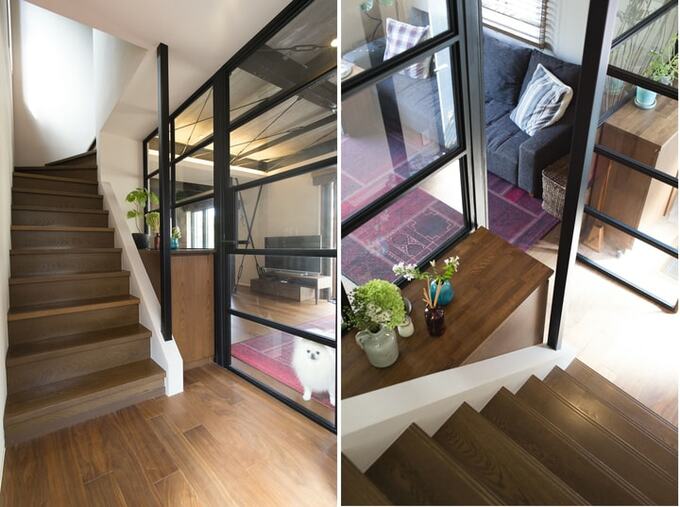 つながり感じるリビングと玄関ホール