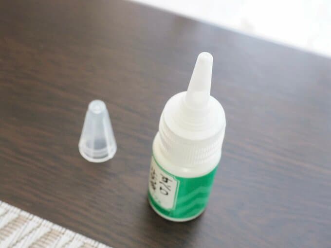 キャップを開けた様子