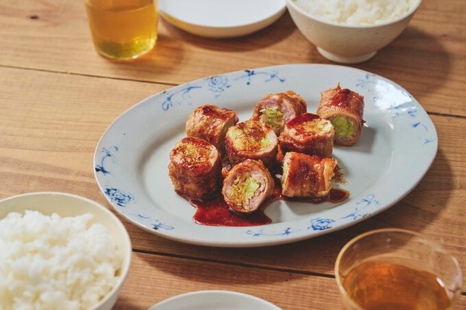 豚バラキャベツ巻き