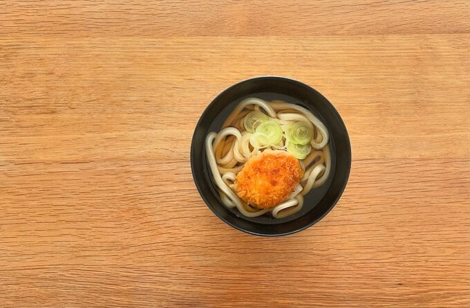 めがねさんの冷凍チキンカツうどん