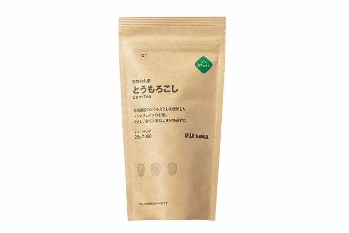 穀物のお茶とうもろこしのパッケージ