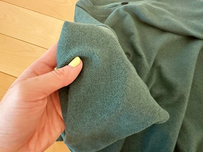 洗濯した後のクルーネックT