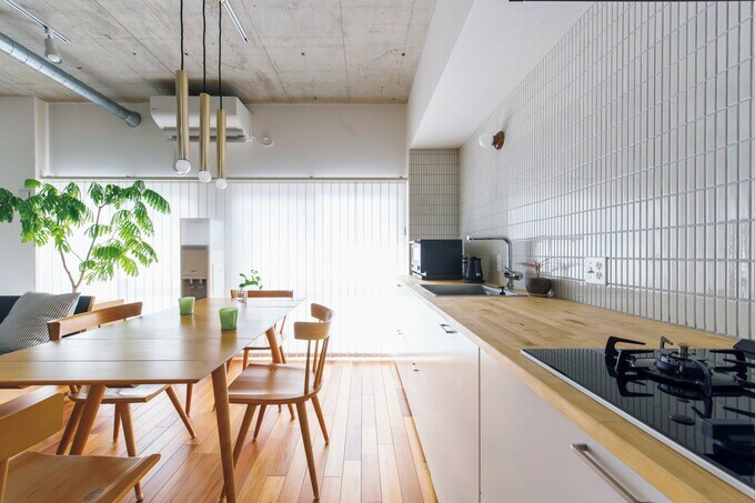 ワイドスパンのキッチン