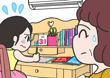 夏休みの宿題に追い込まれ…何かが違う？5つ見つけたらエラい間違い探し