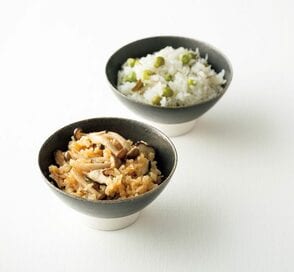 おかずが少ない日は、炊き込みご飯。塩としょうゆでアレンジ自在