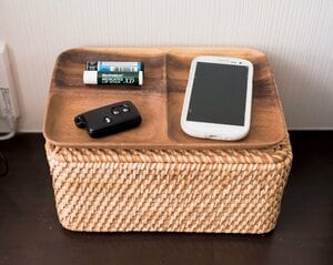 夫の散らかしアイテムを放り込むボックスをつくる