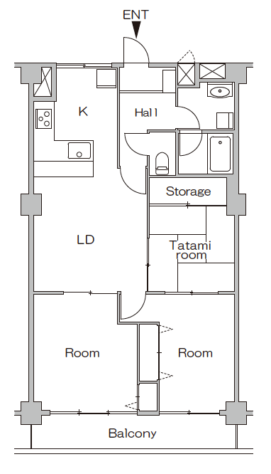 リノベーション前の間取図