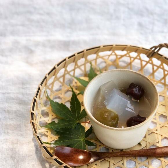 梅シロップや酵素シロップをソースにした様子