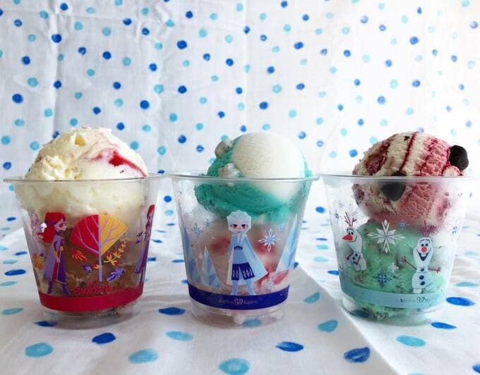 エルサ、アナ、オラフの3種類