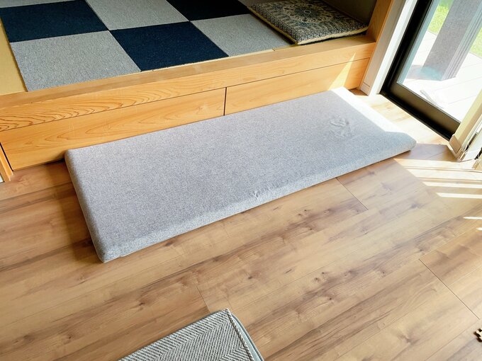 ごろ寝マットを敷いた様子