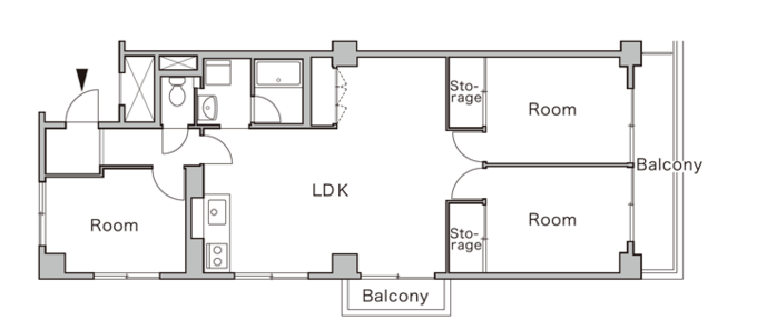 リノベーション前の間取り図