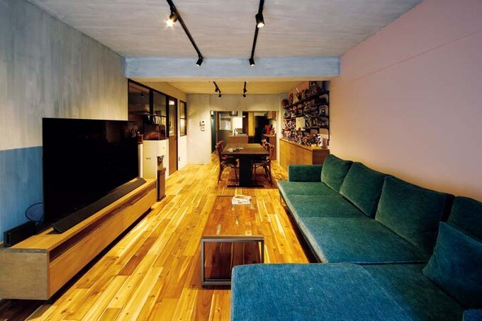 リビングから見たキッチン