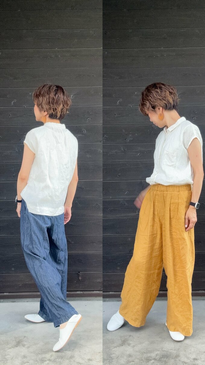 白シャツ合わせ