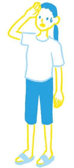 汗をかいてる女性