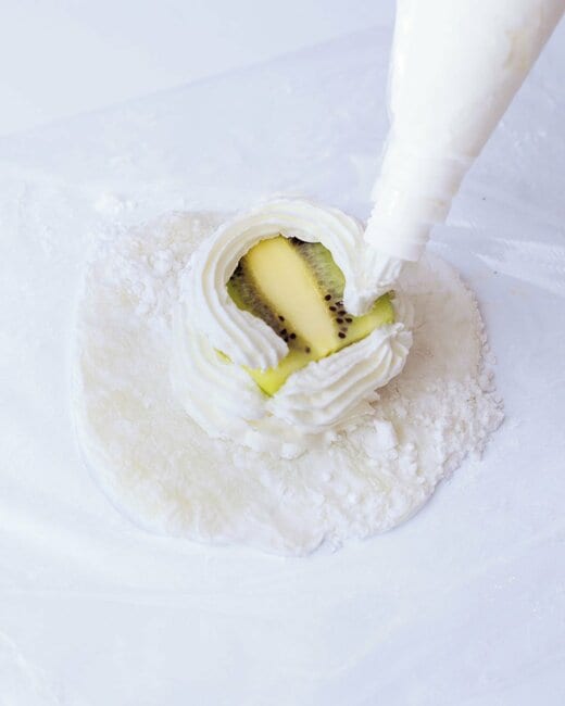 クリームを絞る