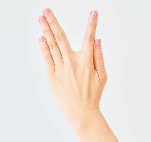 老廃物を流す手の形