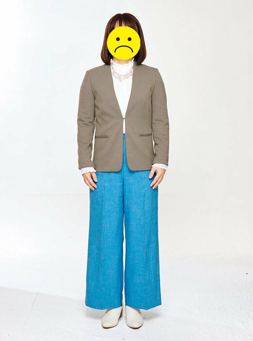 惜しいジャケット＋パンツコーデ