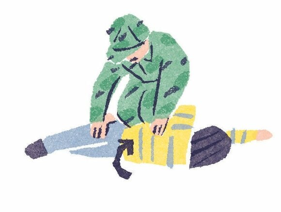 イラスト女性を助ける