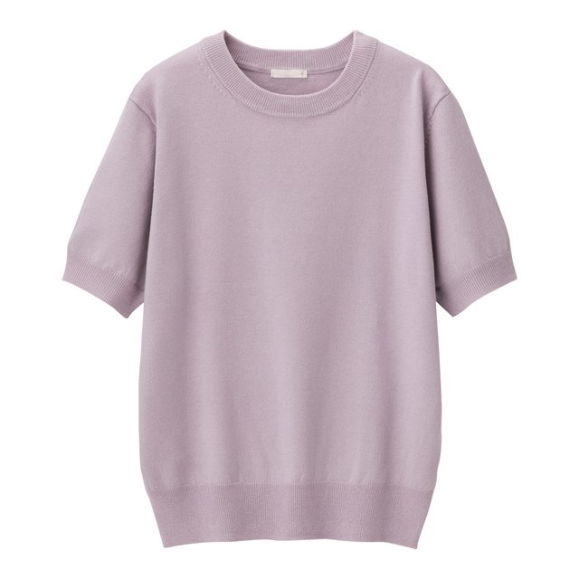 UVカットウォッシャブルクルーネックセーター