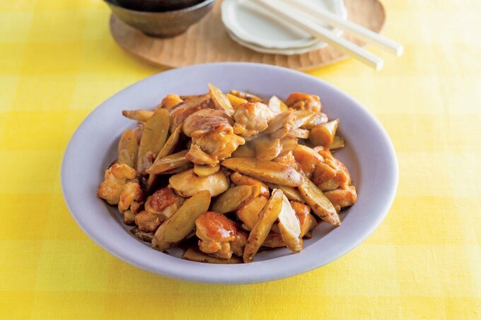 ゴボウと鶏肉のさっぱり炒め