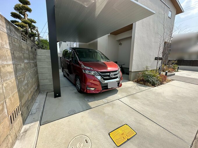 終車スペースとその前の余白