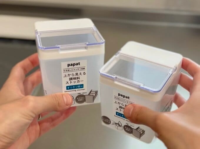 「papat 上から見える調味料ストッカー」