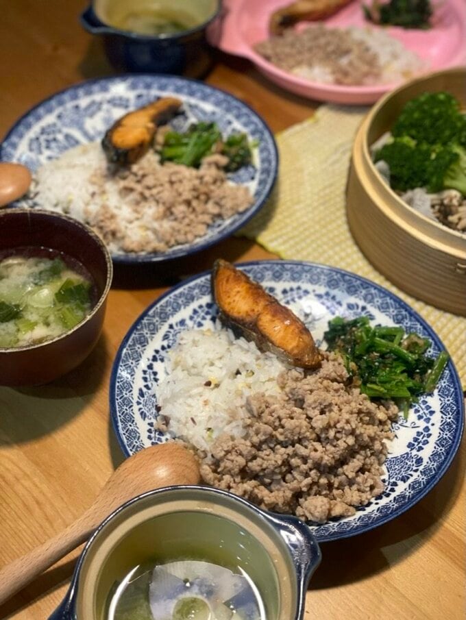 ある日の夕飯の様子