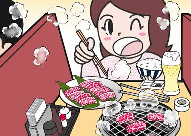 憧れのひとり焼肉…何かが違う？5つ見つけたらエラい間違い探し