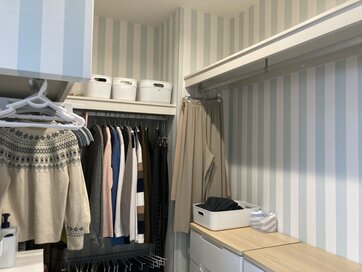 ランドリールームとクローゼットが隣り合う間取り。家事＆収納がとてもラク