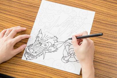 龍神さまとつながって夢を引き寄せ！話題の龍神なぞり絵